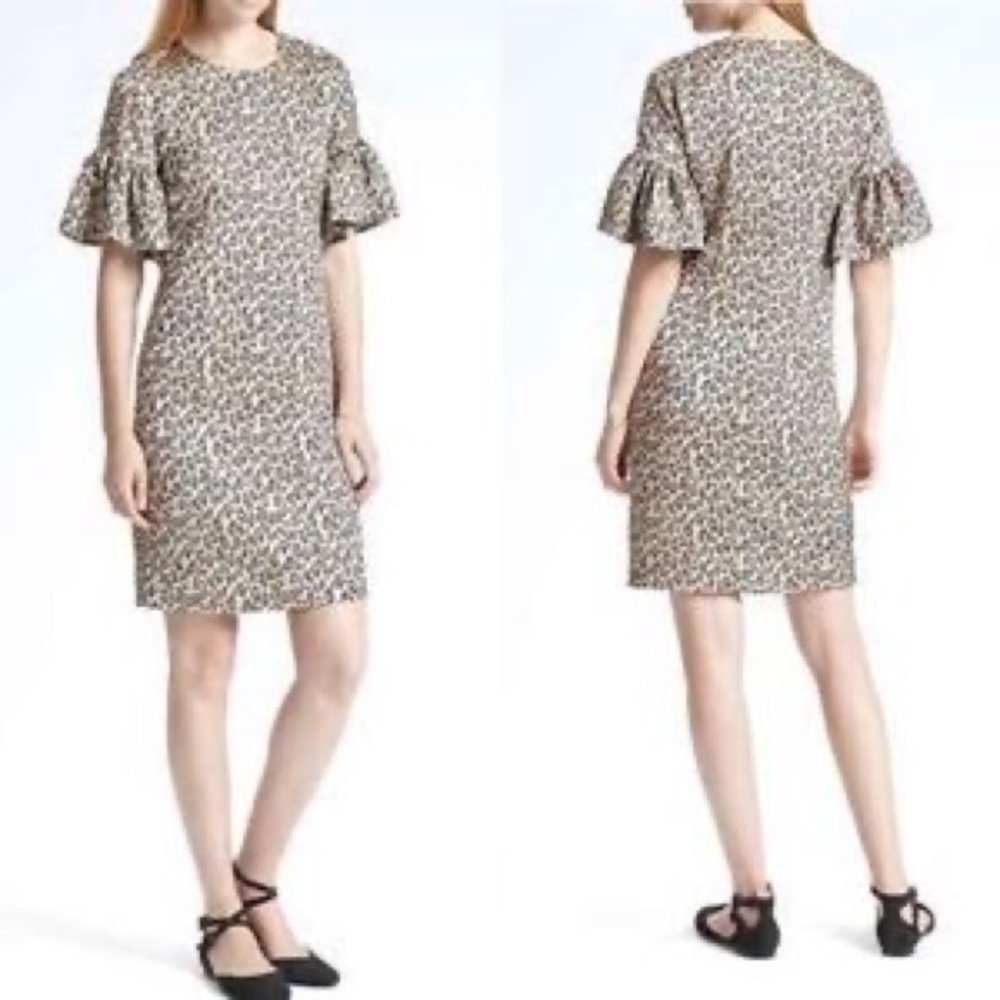 Banana Republic Leopard Cocktail Dress- Size 2- NWT